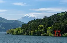 Mount Fuji from Hakone lake