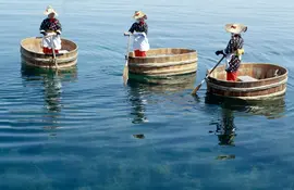 Embarquez sur un petit bateau traditionnel de pêcheurs dans les eaux turquoise de la baie d'Ogi