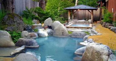 Les bains de l'onsen Hirayu, à l'est de Takayama