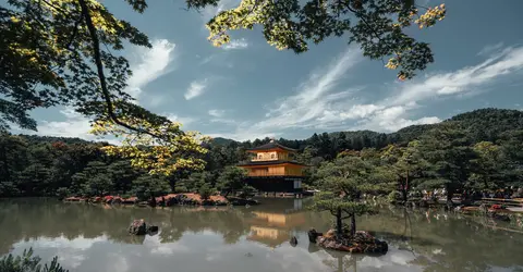 Pond in front of Kinkakuji Temple, Kyoto