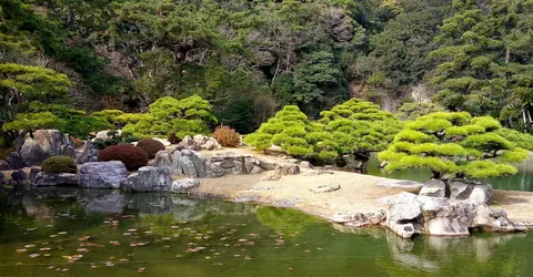 Pond at Ritsurin Garden, Shikoku