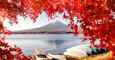 Le Mont Fuji depuis le lac Kawaguchiko