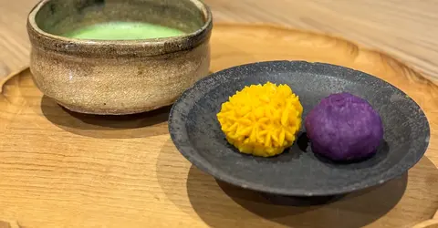 Matcha and daifuku at ONN in Kyoto Matcha and daifuku at ONN in Kyoto