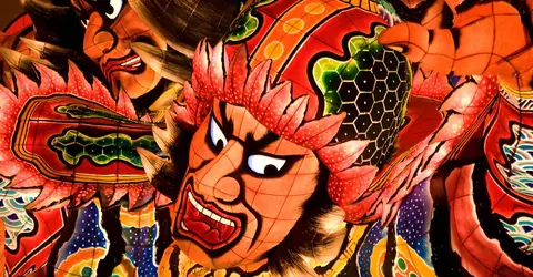 Détail des chars du Aomori Nebuta matsuri qui a lieu à Aomori 