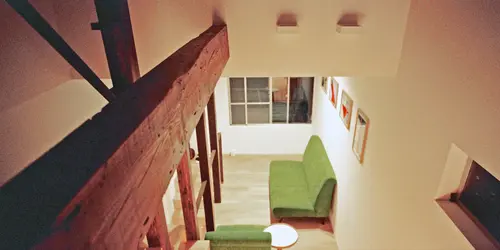 Maison T Le se´jour plan serre´