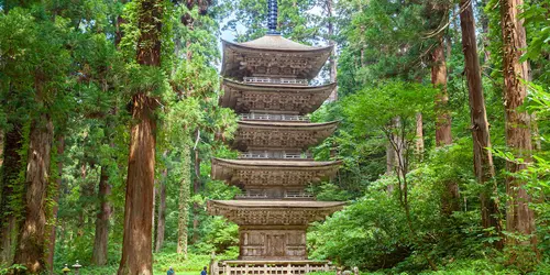 La pagode du mont Haguro, sur la route du pélerinage du Dewa Sanzan, Tohoku, Japan