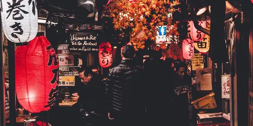 Yakitori restaurant alley in Shinjuku, Tokyo