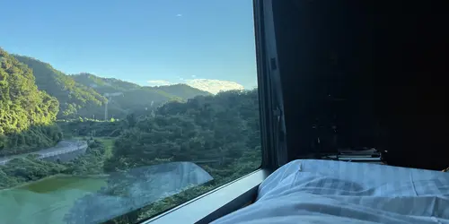 View from a room on the Twilight Express Mizukaze