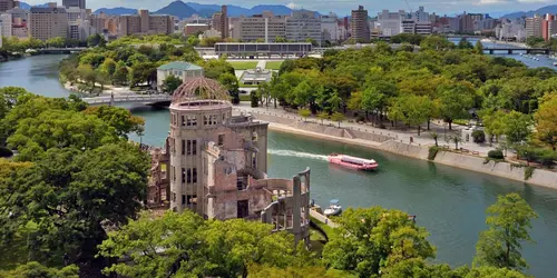 View of the Dome of the Peace Memorial Park in Hiroshima.