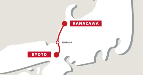 kyoto kanazawa train map